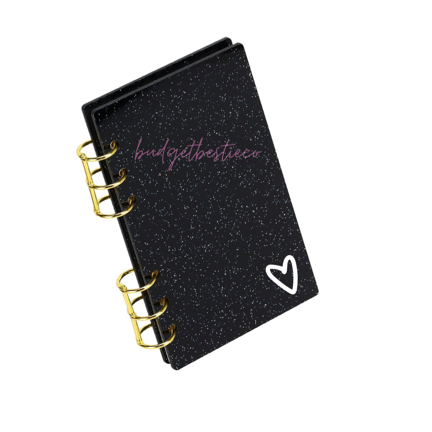 New-A6 Acrylic Glitter Binders Gold Binding