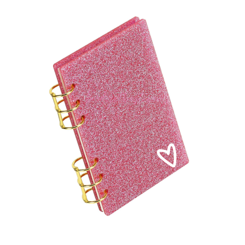 New-A6 Acrylic Glitter Binders Gold Binding