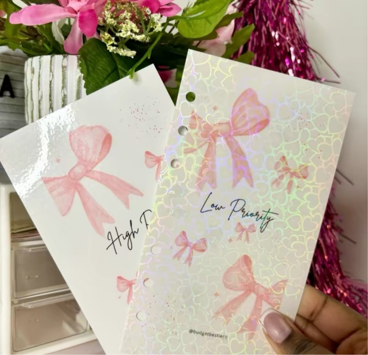 A6 Holographic Pink Dashboards: Valentines Day Collection 💌