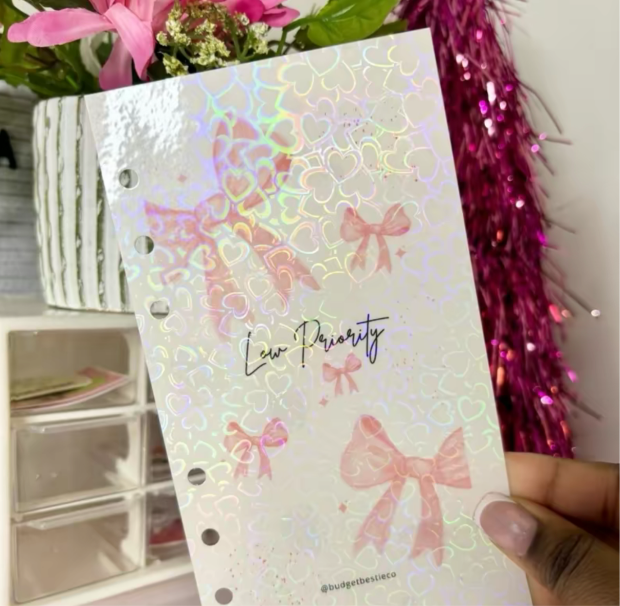 A6 Holographic Pink Dashboards: Valentines Day Collection 💌