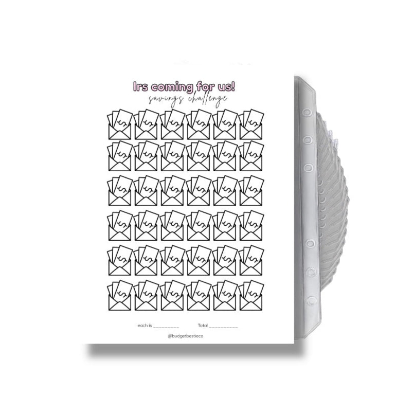 New- A5 Taxes Savings Challenge with envelope