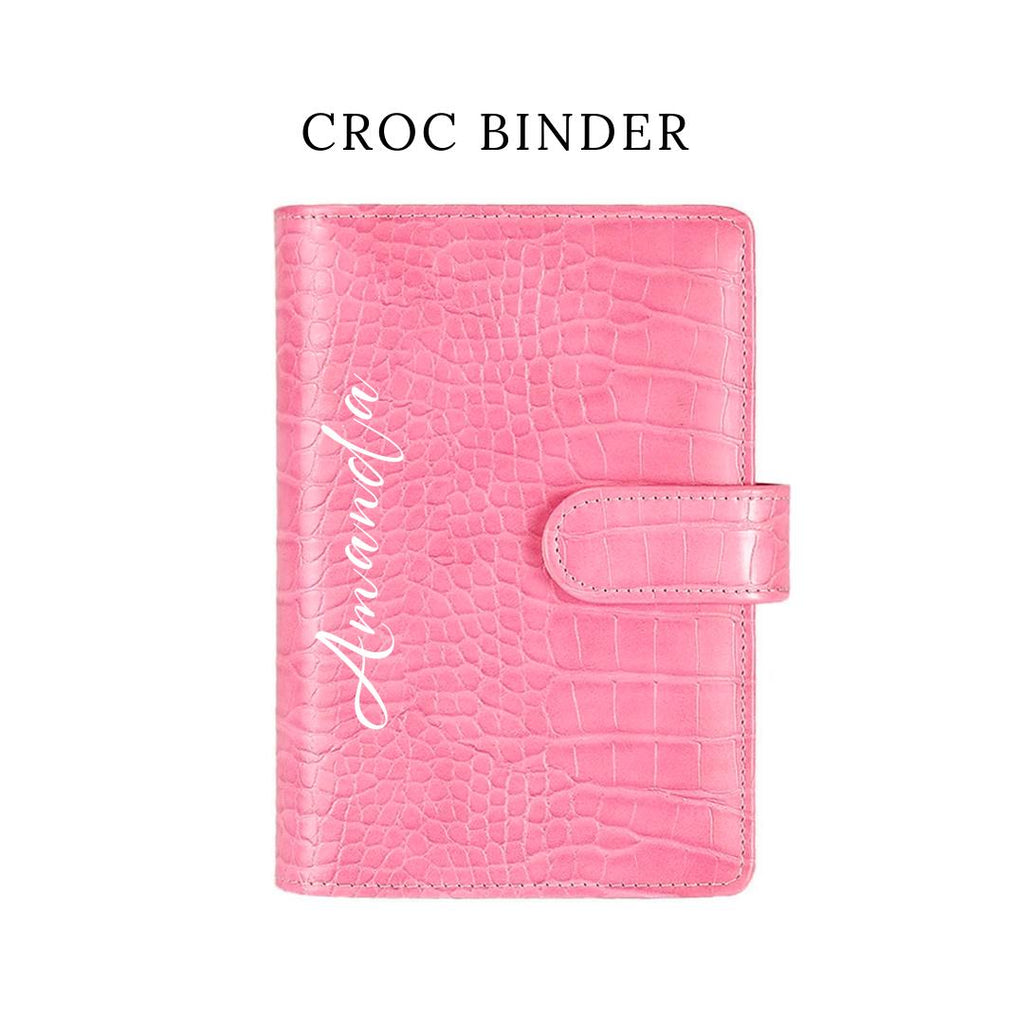 A6 Croc Cash Budget Binder | Name on cover | cash stuffing