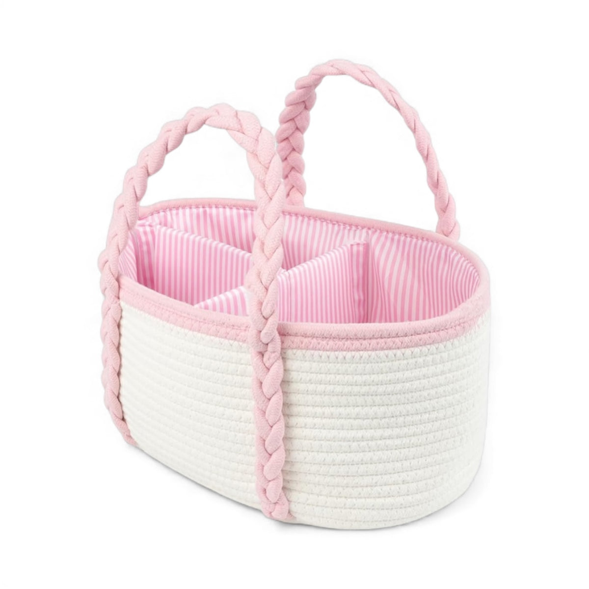 New Pink Striped Budget Caddy ￼