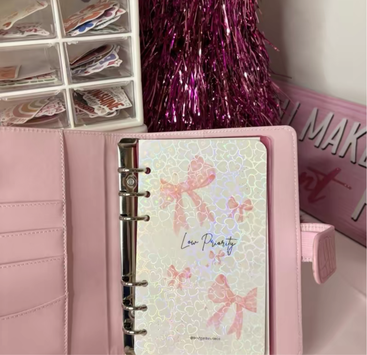A6 Holographic Pink Dashboards: Valentines Day Collection 💌