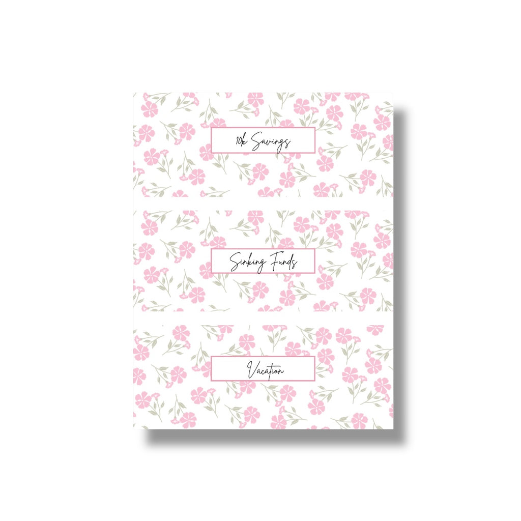 New- Spring A6 Cash Envelopes