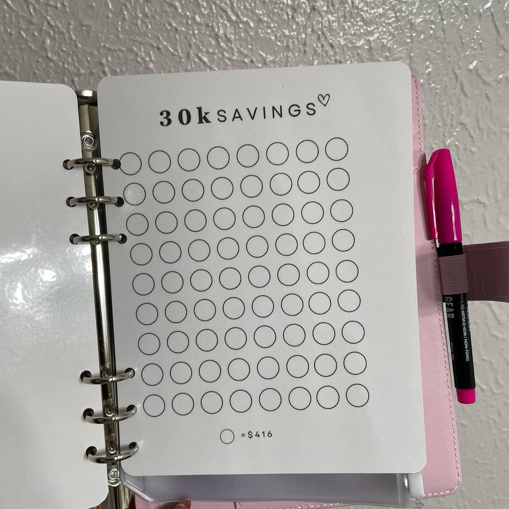 A5 Mega Savings Challenge with Zip Envelopes and Laminated Cover